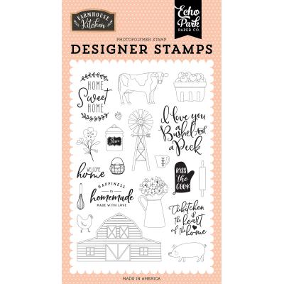 Echo Park Farmhouse Kitchen Clear Stamps -  Heart of the Home